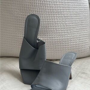 H&M Powder Blue Heels | Women's Slide Sandals